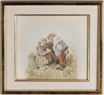 Robert Högfeldt · ROBERT HÖGFELDT, akvarell och täckvitt, signerad