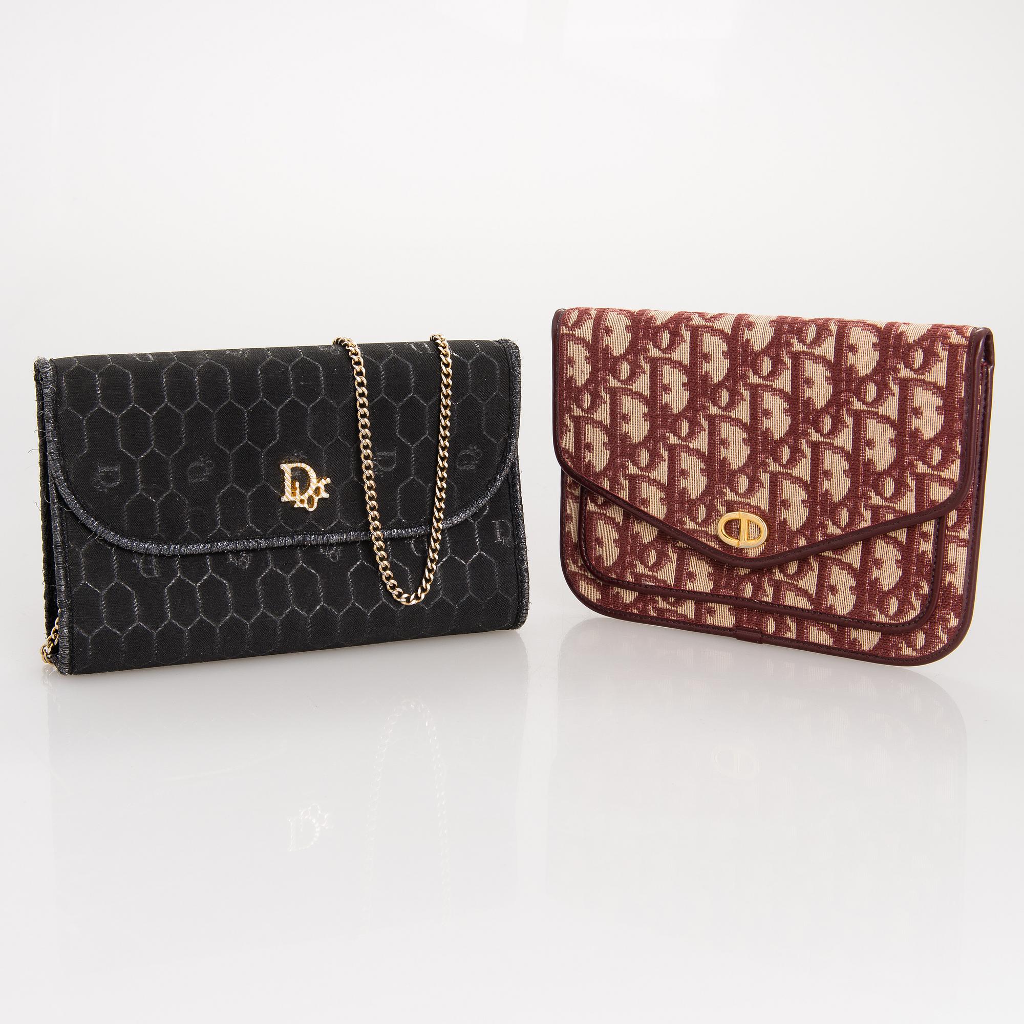 CHRISTIAN DIOR, VÄSKA samt CLUTCH.