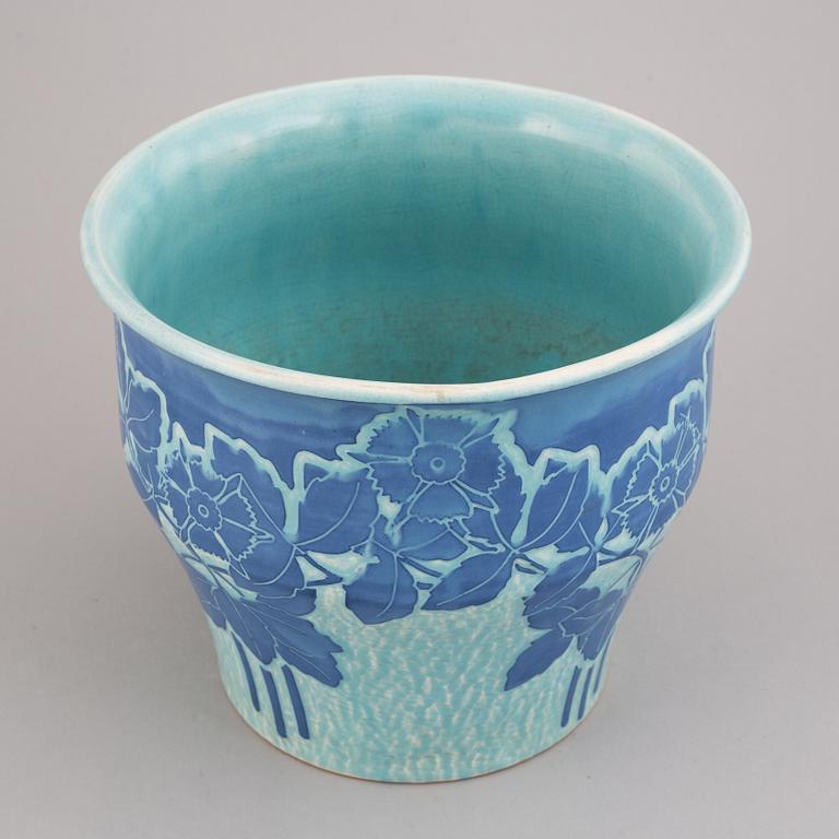 Josef Ekberg, a stoneware 'Sgraffito' vase, Gustavsberg 1915.
