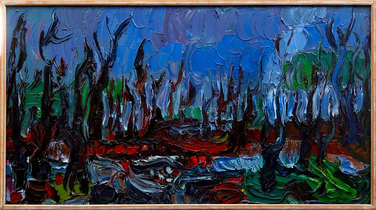 Hilding Hultberg, oil on panel signed.