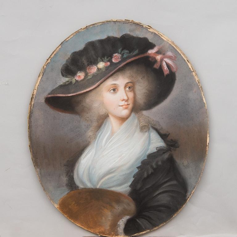 OKÄND KONSTNÄR, pastell, efter Le Brun, omkring sekelskiftet 1900.