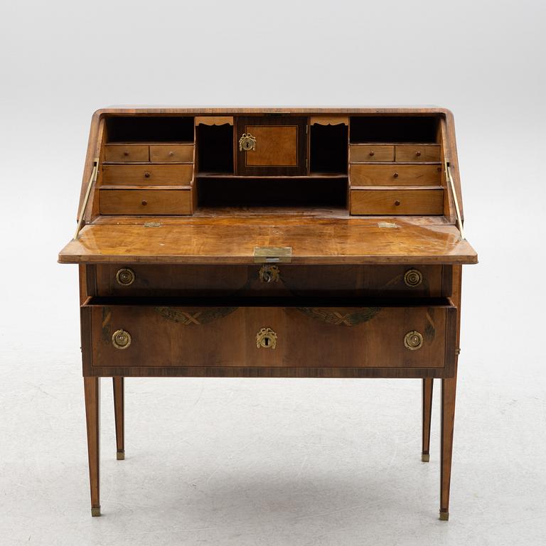 Sekretär, tillskriven Jonas Hultsten (mästare i Stockholm 1773-94), Gustaviansk.