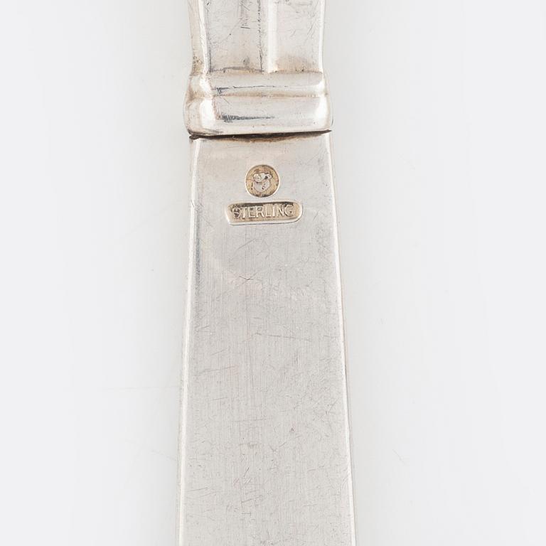 Cutlery set, "Royal Danish", sterling silver. The International Silver Company (1898–1983), Meridan, Connecticut (95 pc).