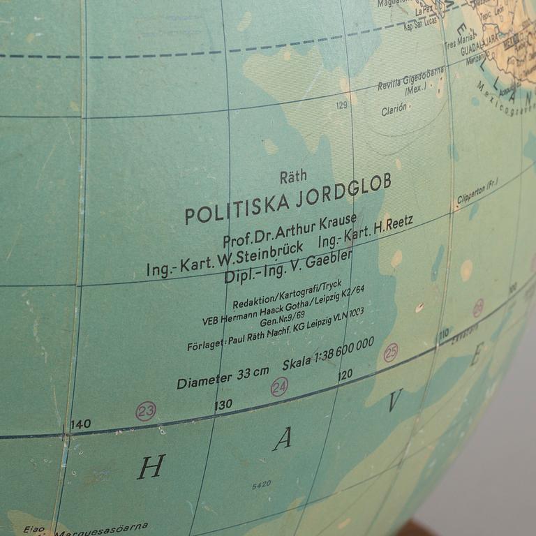 JORDGLOB MED BELYSNING, omkring 1900-talets mitt.