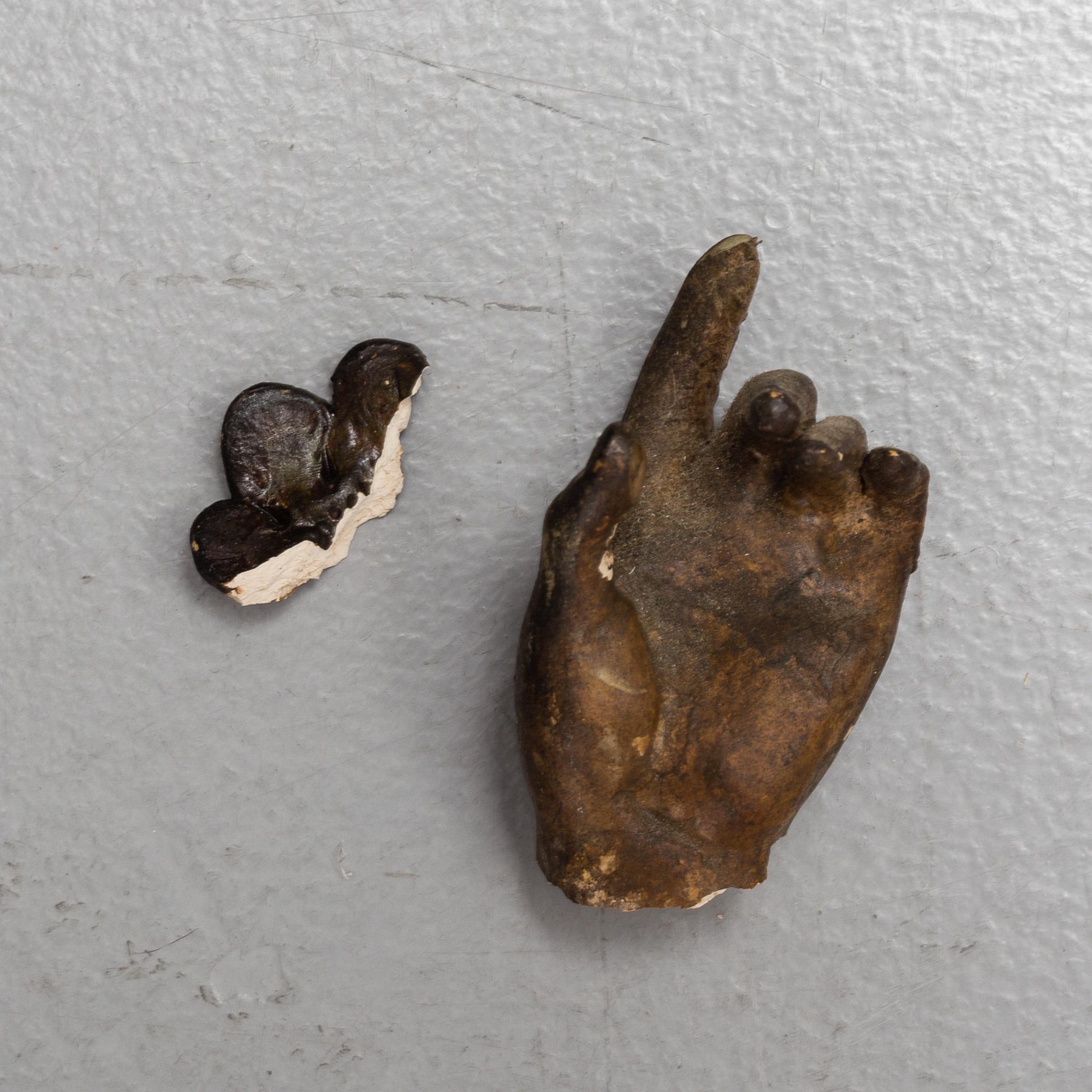 ERNST WAHLISS, sculpture, painted plaster, Turn, Vienna, Austria, circa 1900.