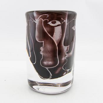 Ingeborg Lundin, vas, Ariel, "Ansikten", Orrefors 1975.