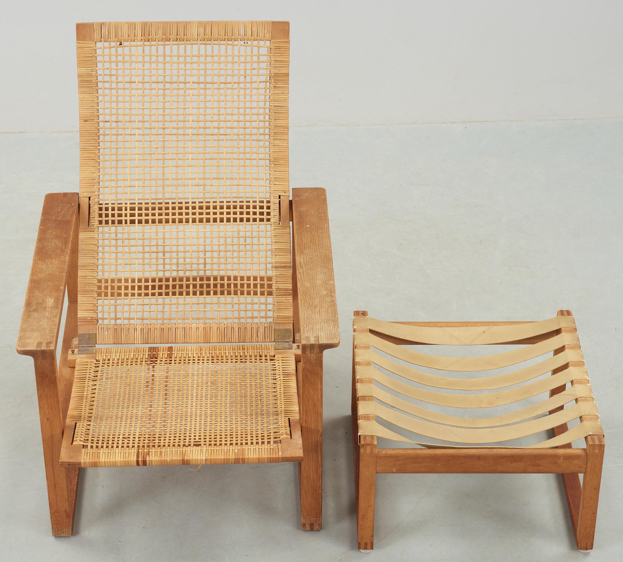 FÅTÖLJ samt FOTPALL, "2254", Børge Mogensen för Fredericia Møbelfabrik.