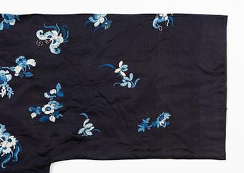 A Chinese embroidered silk robe, 1920's.