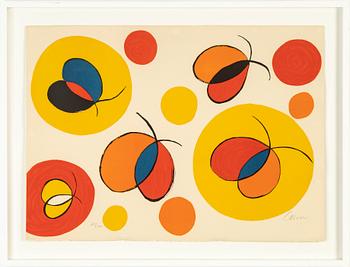 Alexander Calder, färglitografi ur "La Mémoire Élémentaire", signerad and numbered 21/100.