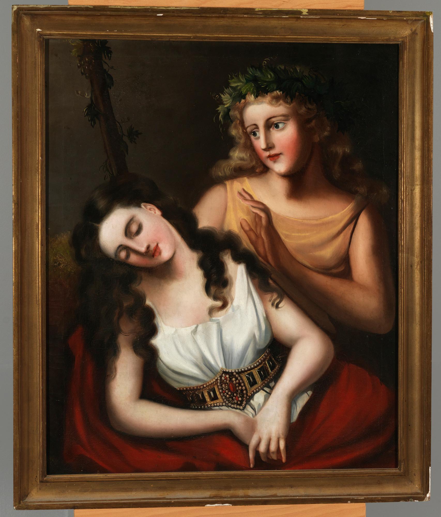 OKÄND KONSTNÄR, olja på duk, osignerad, 1800-talets början.