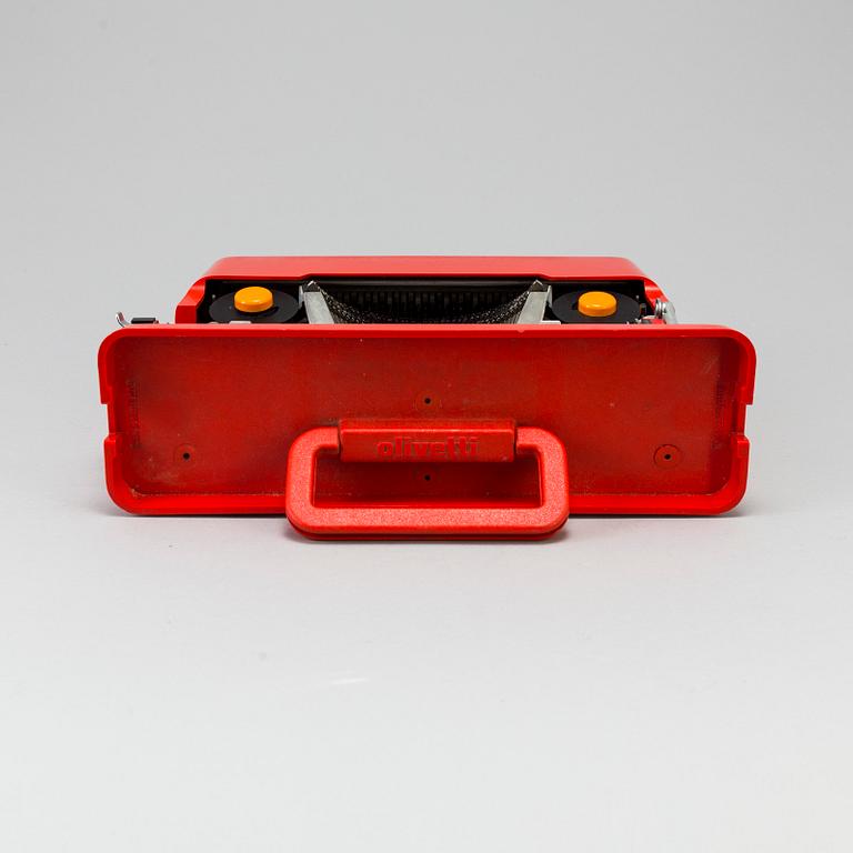 SKRIVMASKIN, "Valentine", Perry King samt Ettore Sottsass, Olivetti, formgiven 1968.