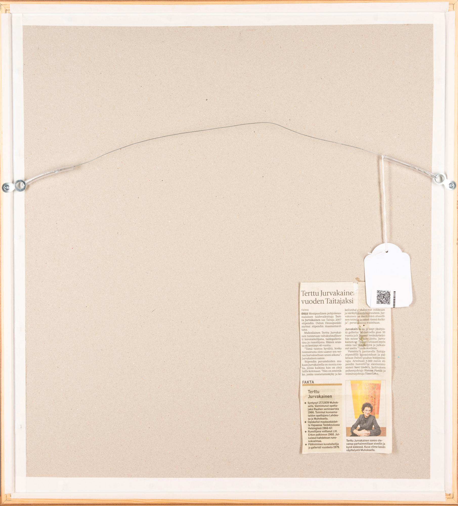 TERTTU JURVAKAINEN, gouache, signerad och daterad -87.