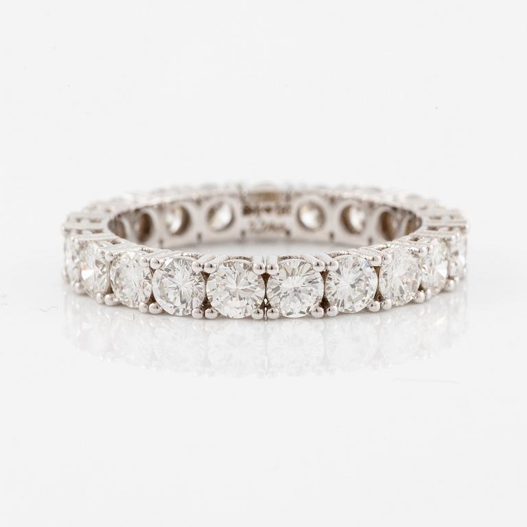 Ring, full eternity band, 18K white gold set with brilliant-cut diamonds.