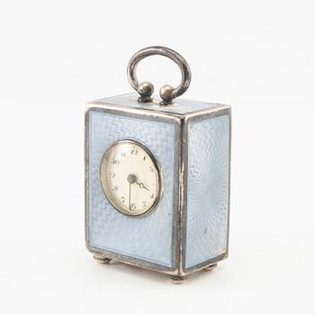 Travel clock, early 20th century.