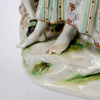 Figurgrupp Volkstedt Thüringen 1900-talets början porslin.