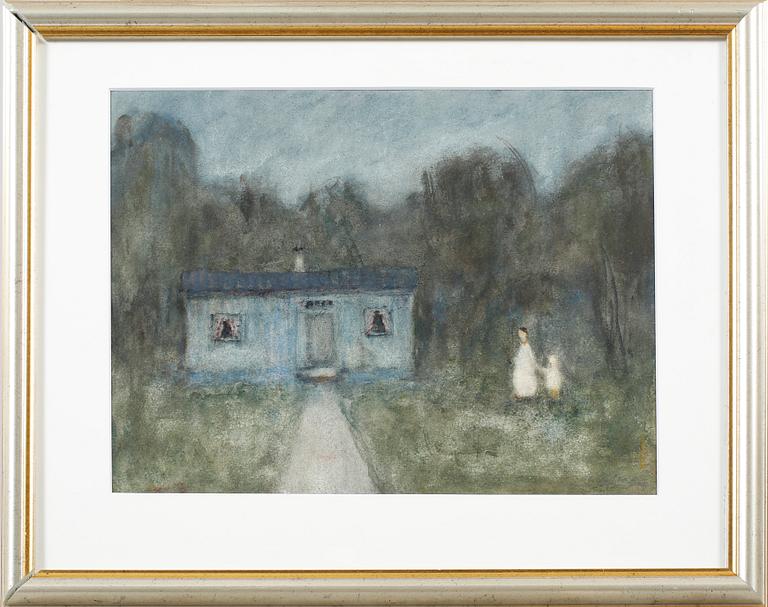 HANS STRIDH, akvarell, signerad.