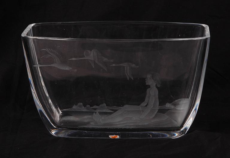 VAS, glas, Sven Palmqvist, Orrefors, sign.