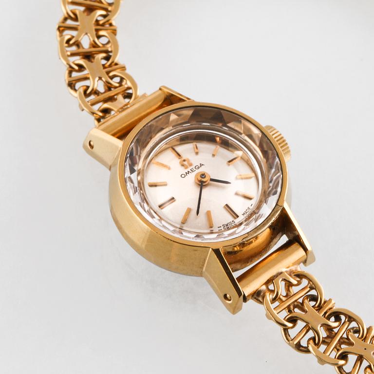 ARMBANDSUR, dam, Omega, 18 k guld.
