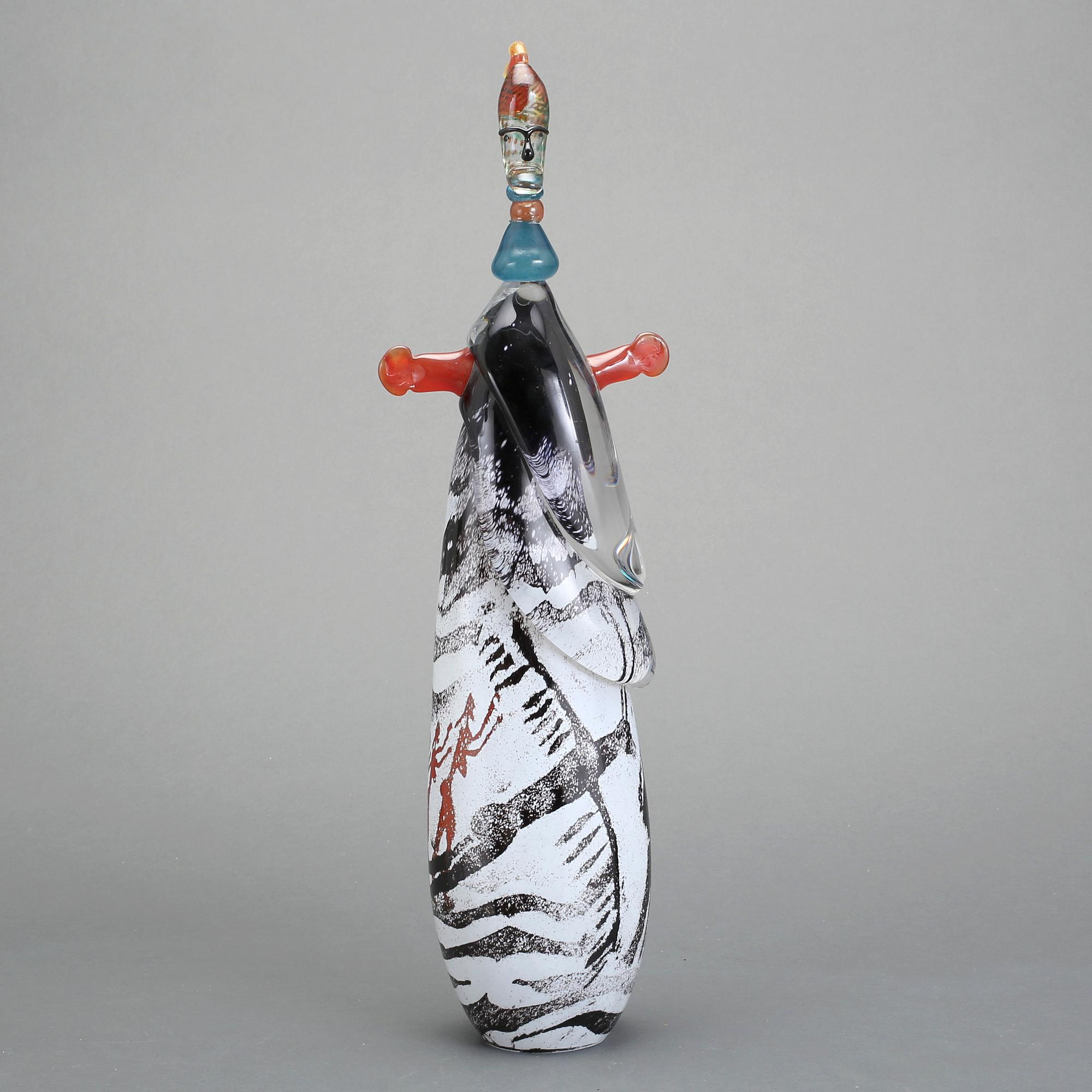 KJELL ENGMAN, skulptur, Kosta Boda 1994, unik.