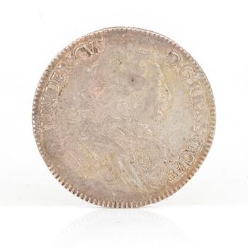 SILVERMYNT, 2 Mark, Fredrik I av Sverige 1721. Vikt ca 10 gram.