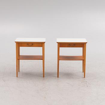 A pair of bedside tables, mid 20th Century.