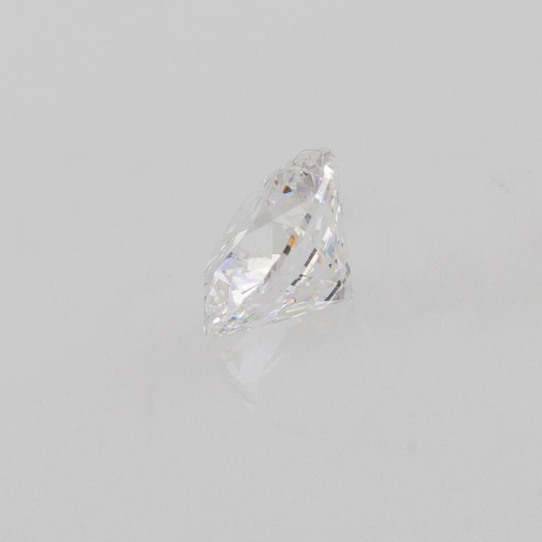 GIA certified round brilliant-cut diamond approx. 0.71 ct D/VVS2.