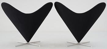 VERNER PANTON, "Heartshaped Cone Chair" ett par, Vitra.