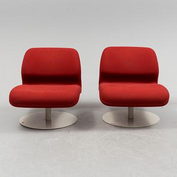 a pair of "Attitude easychairs by Morten Voss for Fritz Hansen, 2000's.