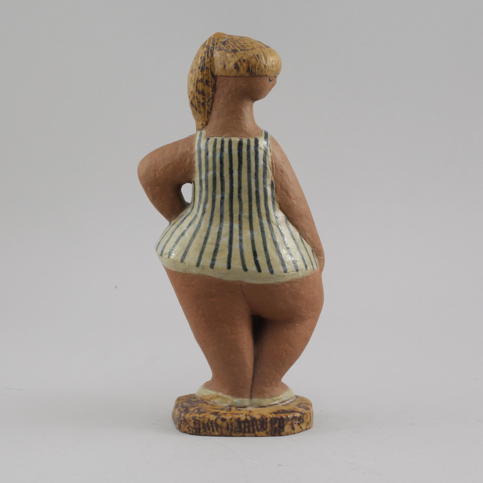 FIGURIN, lergods, Lisa Larson, Gustavsberg, 1900-talets andra hälft.