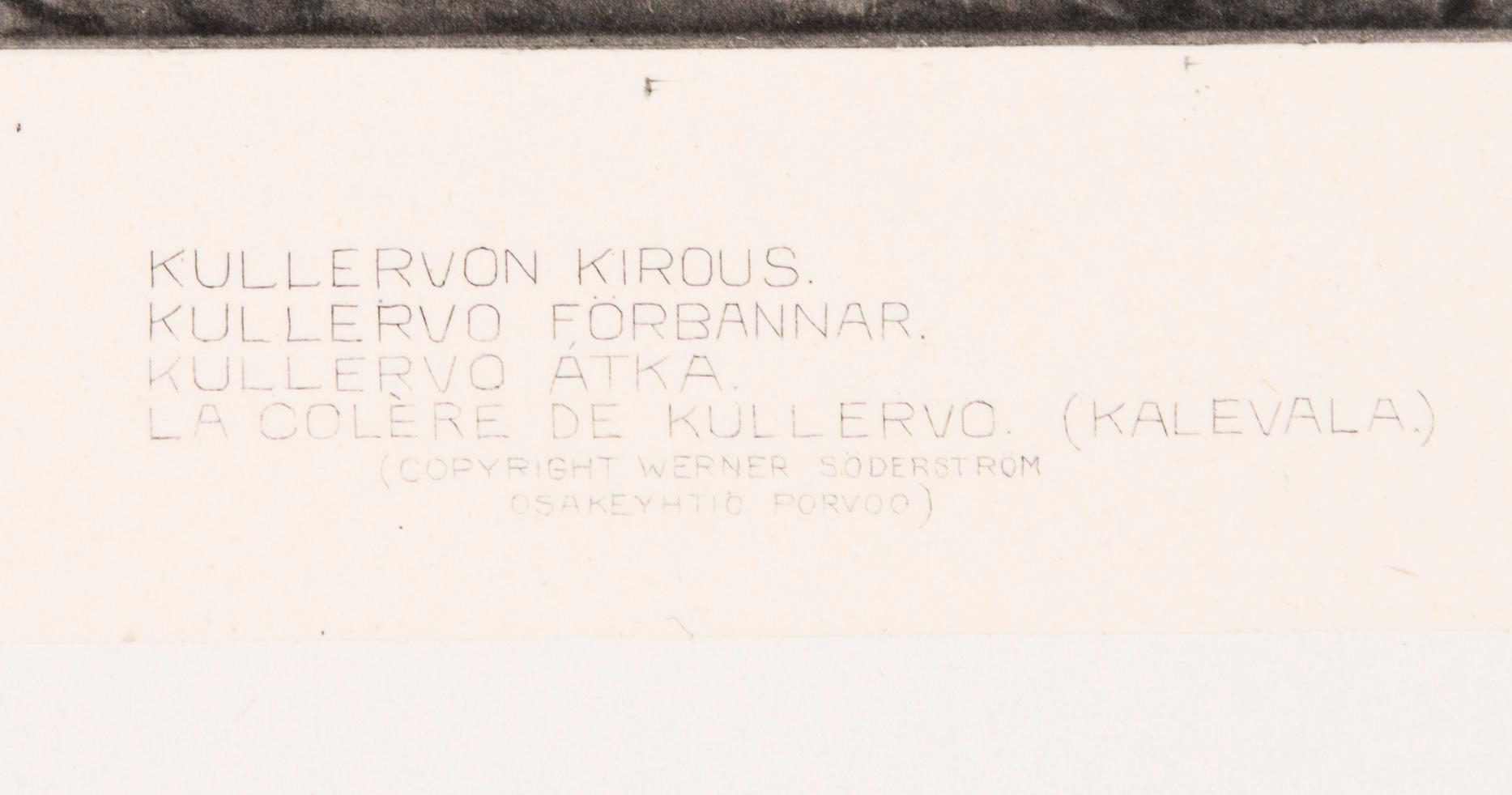 AKSELI GALLEN-KALLELA, heliogravyrer, 4 st, Kemigrafinen O.Y., Helsingfors 1912-1914.