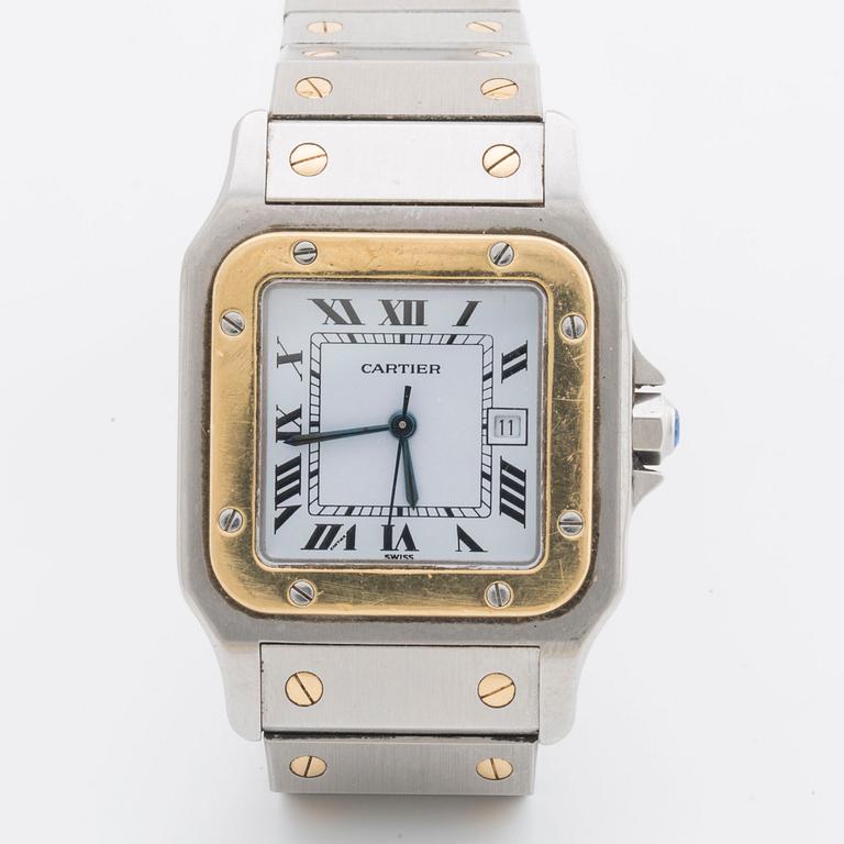 CARTIER Santos, armbandsur, c:a 28 mm c:a 1987.