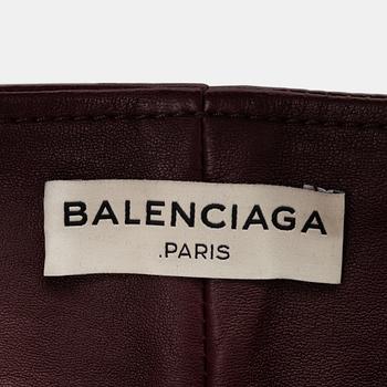 Balenciaga, A pair of leather pants, size 34.