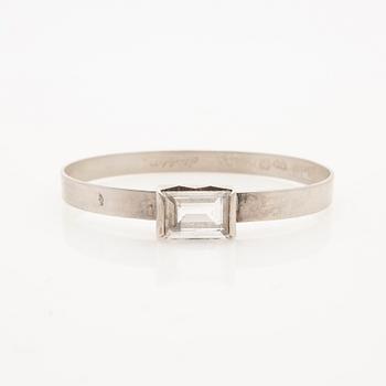 Åke Lindström for Bengt Erik Hallberg, bracelet, silver with rock crystal, 1973.