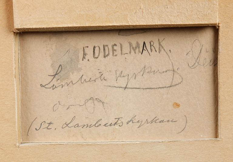 FRANS WILHELM ODELMARK, akvarell, sign a tergo.