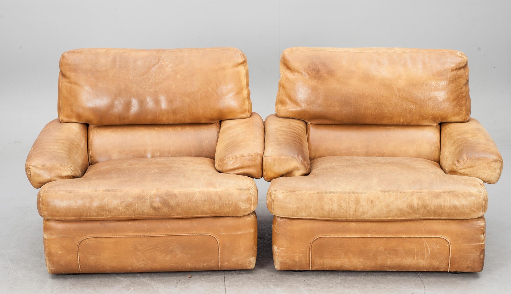 FÅTÖLJER, ett par, Cantu, 1970-tal.