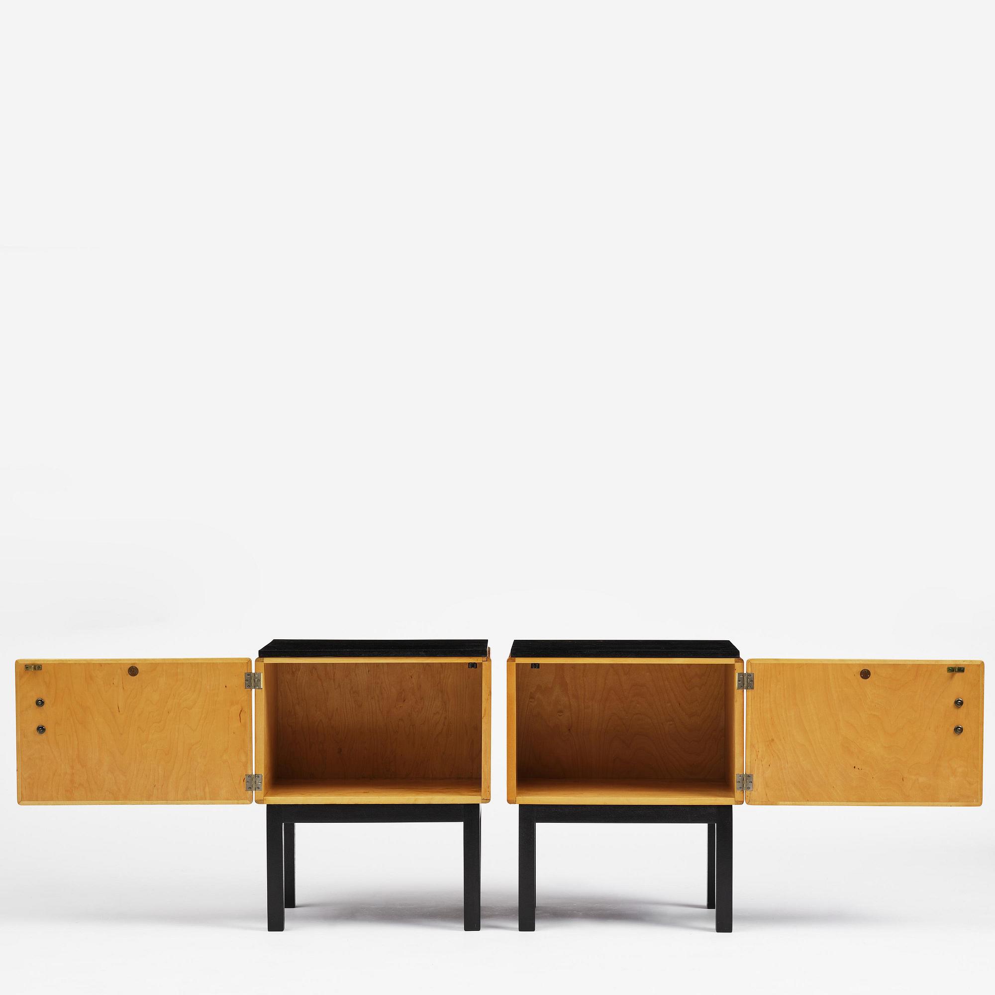 Axel Einar Hjorth, a pair of "Svea" bedside tables, Nordiska Kompaniet, 1934.