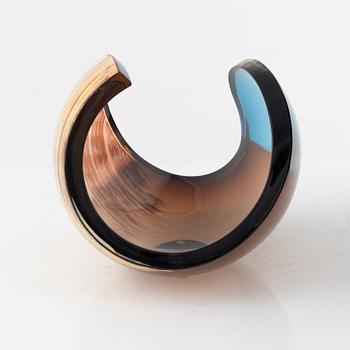 Lena Bergström, a 'Planets' glass sculpture/bowl from Kosta Boda, Sweden. Signed and numbered 8/500.