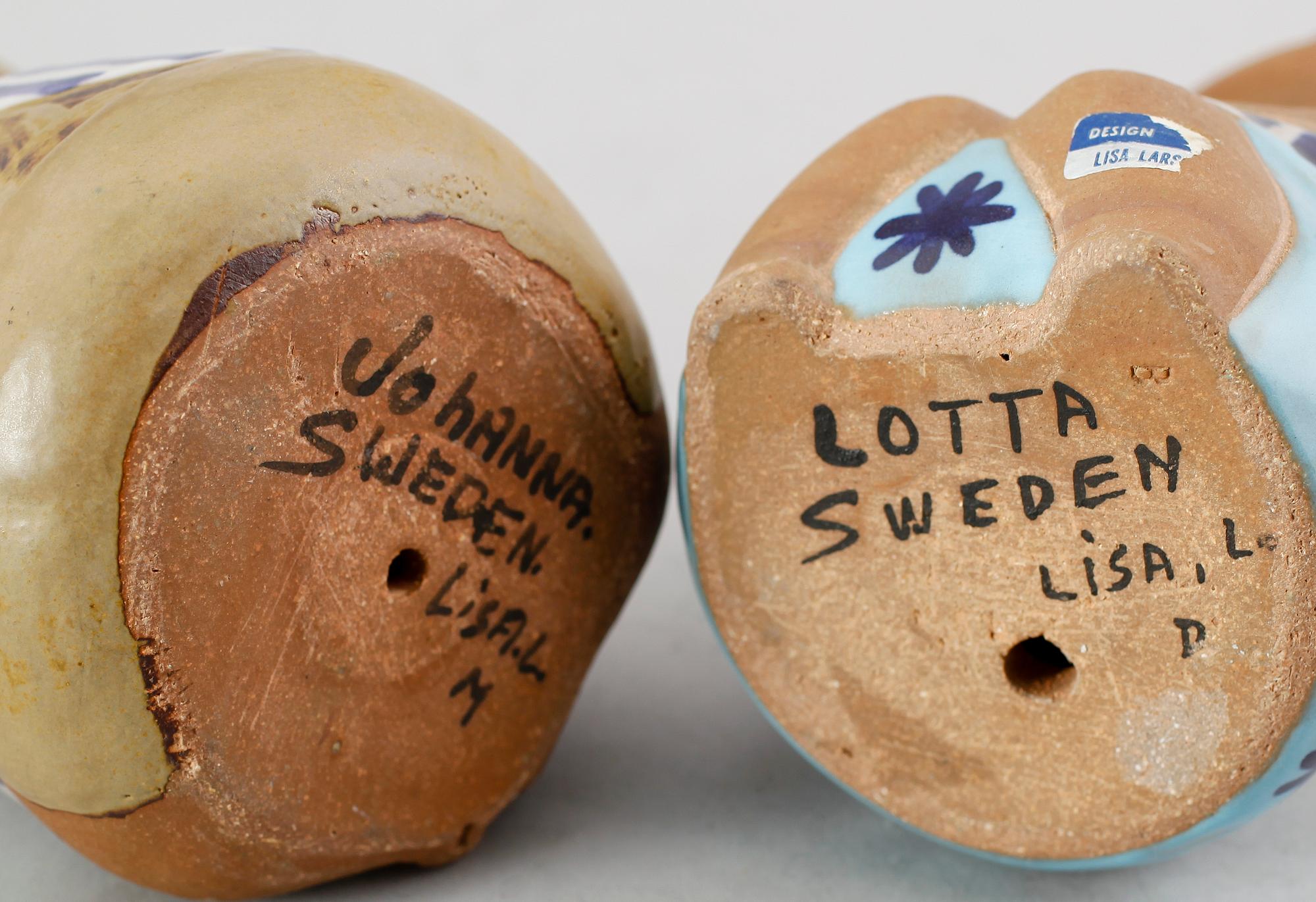 FIGURER, 2 st, stengods, Lisa Larson, Gustavsberg.