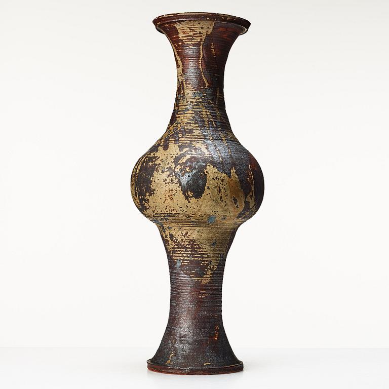 Kyllikki Salmenhaara, a stoneware floor vase, Arabia, Finland 1950's.