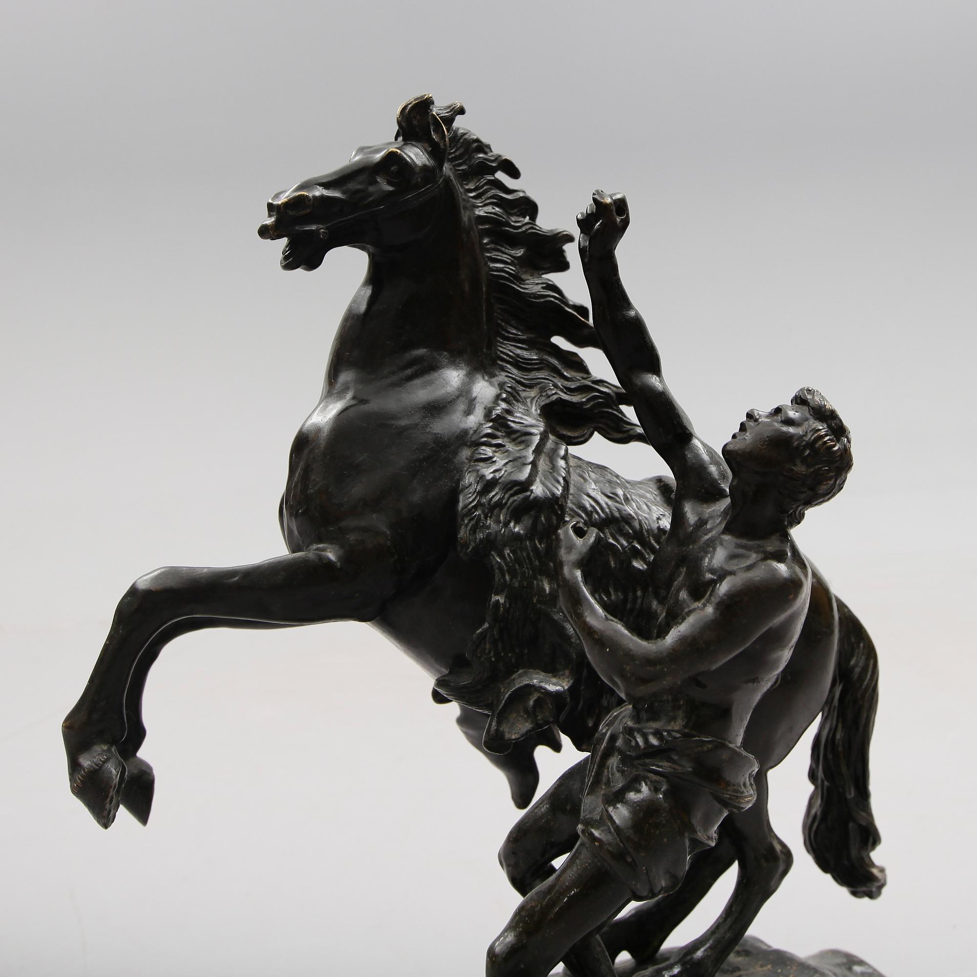 GUILLIAUME COUSTOU, efter, skulptur s k Marlyhäst, 1800-/1900-tal.