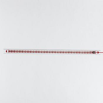 Sebastian Hepting, a 'Tubular Red Diffusor Red Cable' ceiling lamp, Ingo Maurer, Germany.