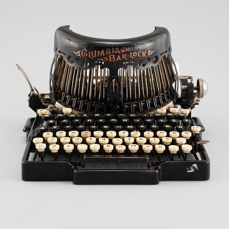 A Columbia Bar-Lock typewriter, early 20th century.