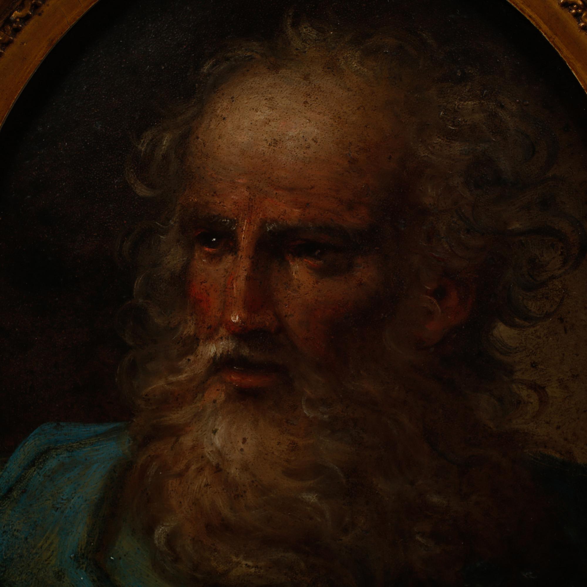 OKÄND KONSTNÄR, olja på papper, 1700/1800-tal.