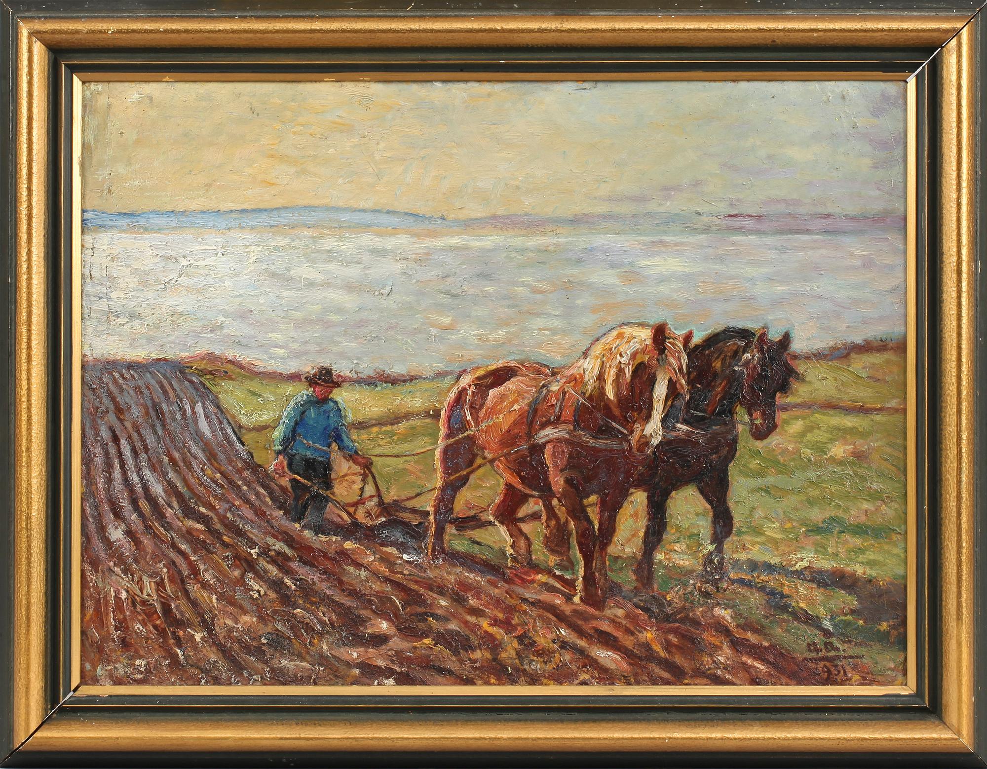 ACKE ÅSLUND, olja på pannå, monogramsign o dat- 1931.