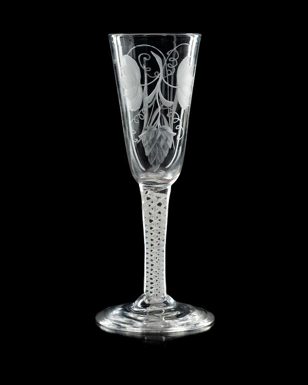 VINGLAS. England, 1700-tal.