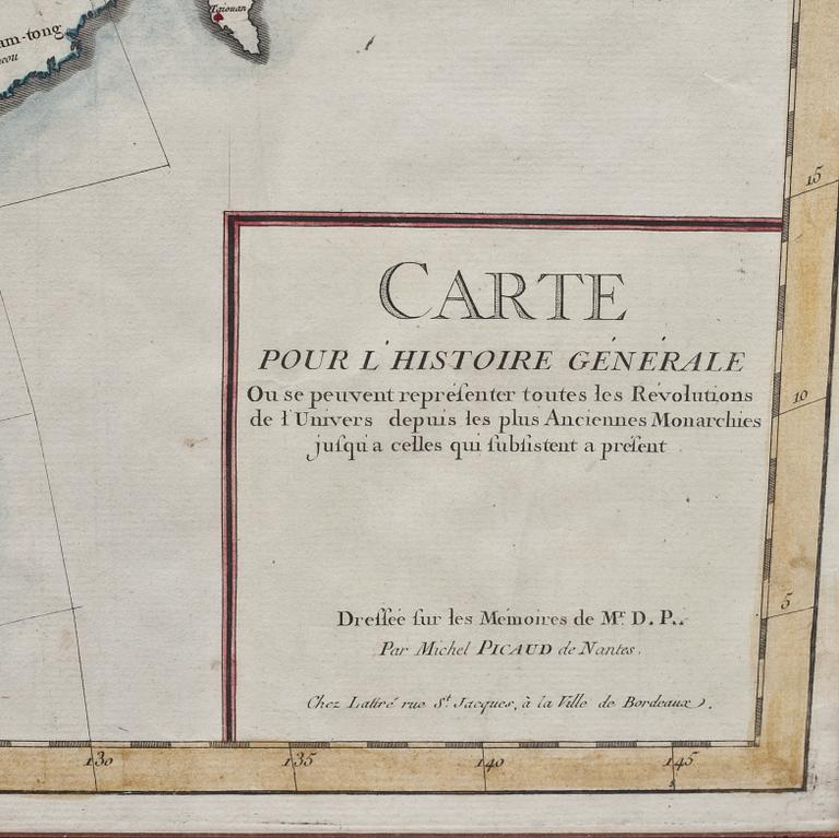 KARTA, Europa, Asien, Ryssland "Carte" 1700-tal.