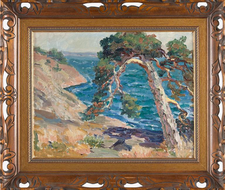 Santeri Salokivi, A Pine Tree on a Rocky Shore.