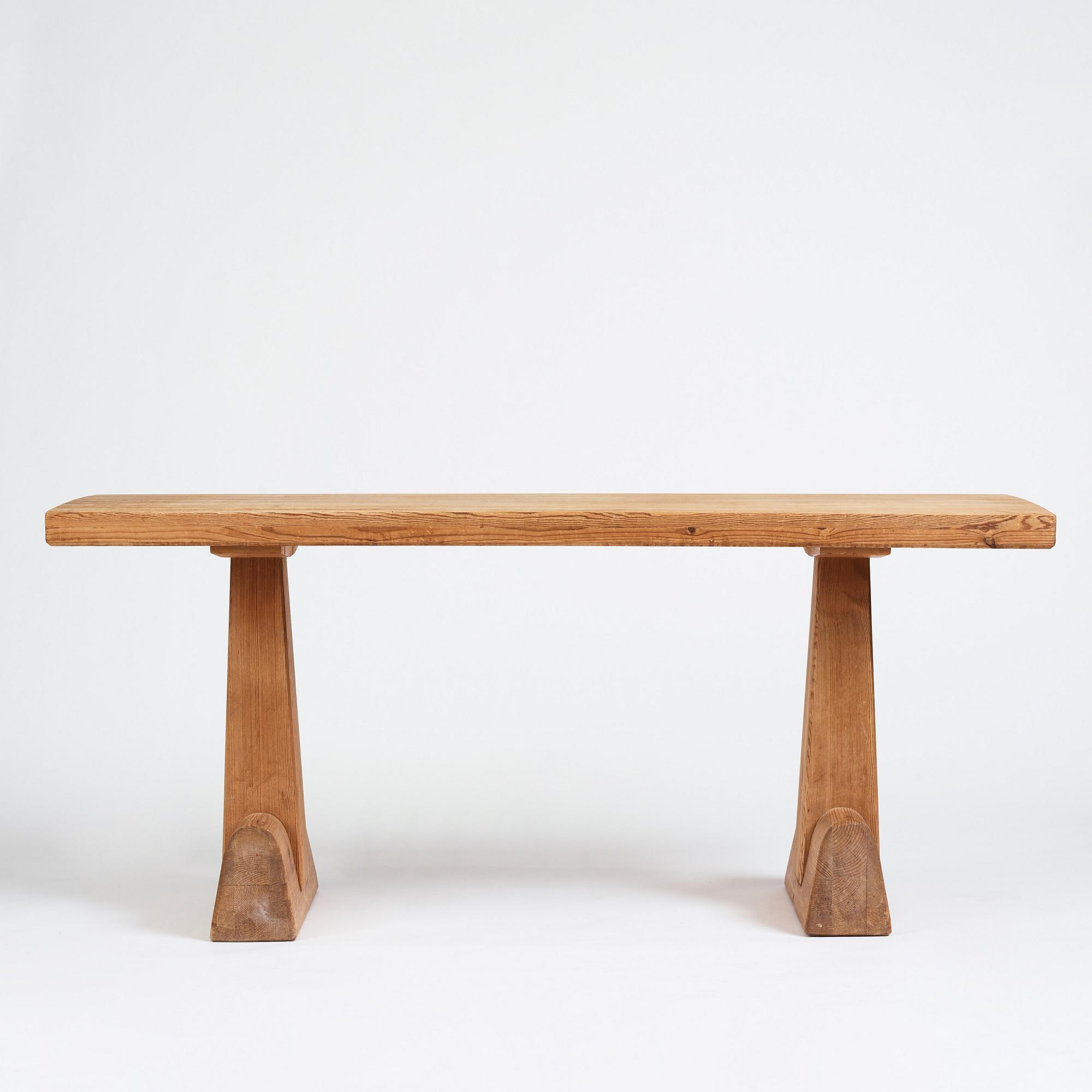 Axel Einar Hjorth, a stained pine "Utö" table, Nordiska Kompaniet, Sweden 1930's.