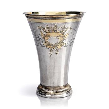 260. A parcel-gilt silver beaker, mark of Peter Ohlin, Karlskrona, Sweden, 1798.