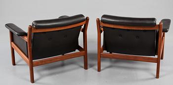 FÅTÖLJER, ett par, Karl-Erik Ekselius, JOC möbler, 1960/70-tal.